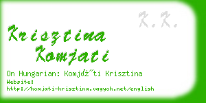 krisztina komjati business card